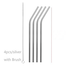 Load image into Gallery viewer, Reusable Stainless Steel Straws
