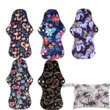 Load image into Gallery viewer, Reusable Bamboo Heavy Flow Menstrual Pads - 5 Pack + Bag!

